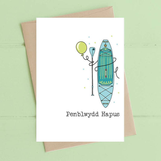 Welsh Card - Penblwydd Hapus / Happy Birthday