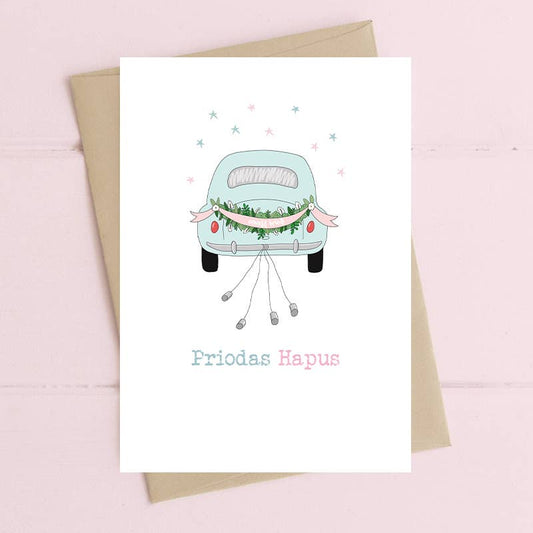 Welsh Card - Priodas Hapus (Happy Wedding Day)