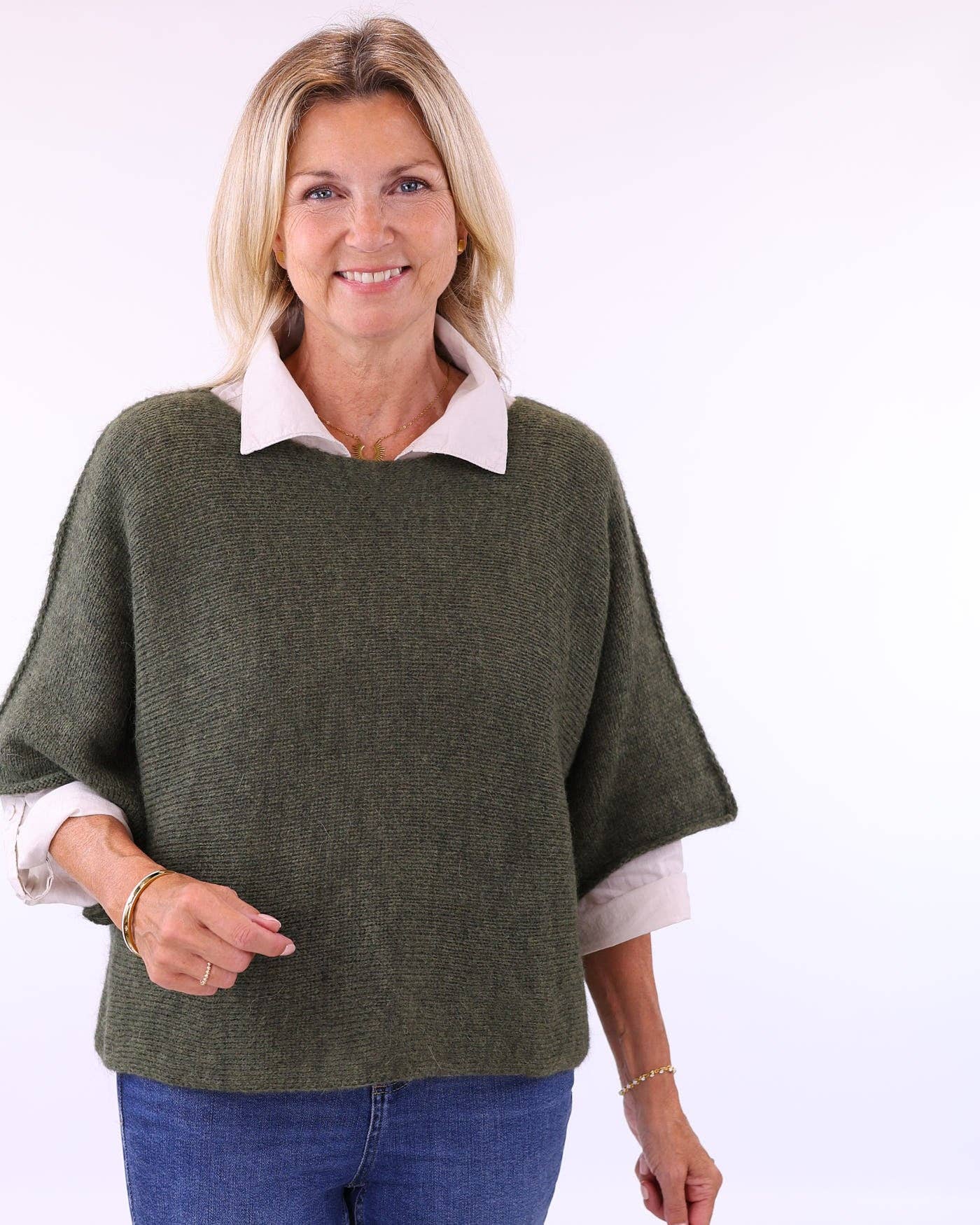Cadenza - Alpaca Blend Short Tunic Top