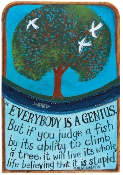 Driftwood Designs - Everybody is a Genius Greetings Card