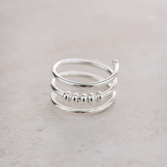 Lucy Kemp - Sterling Silver Beaded Fidget Ring