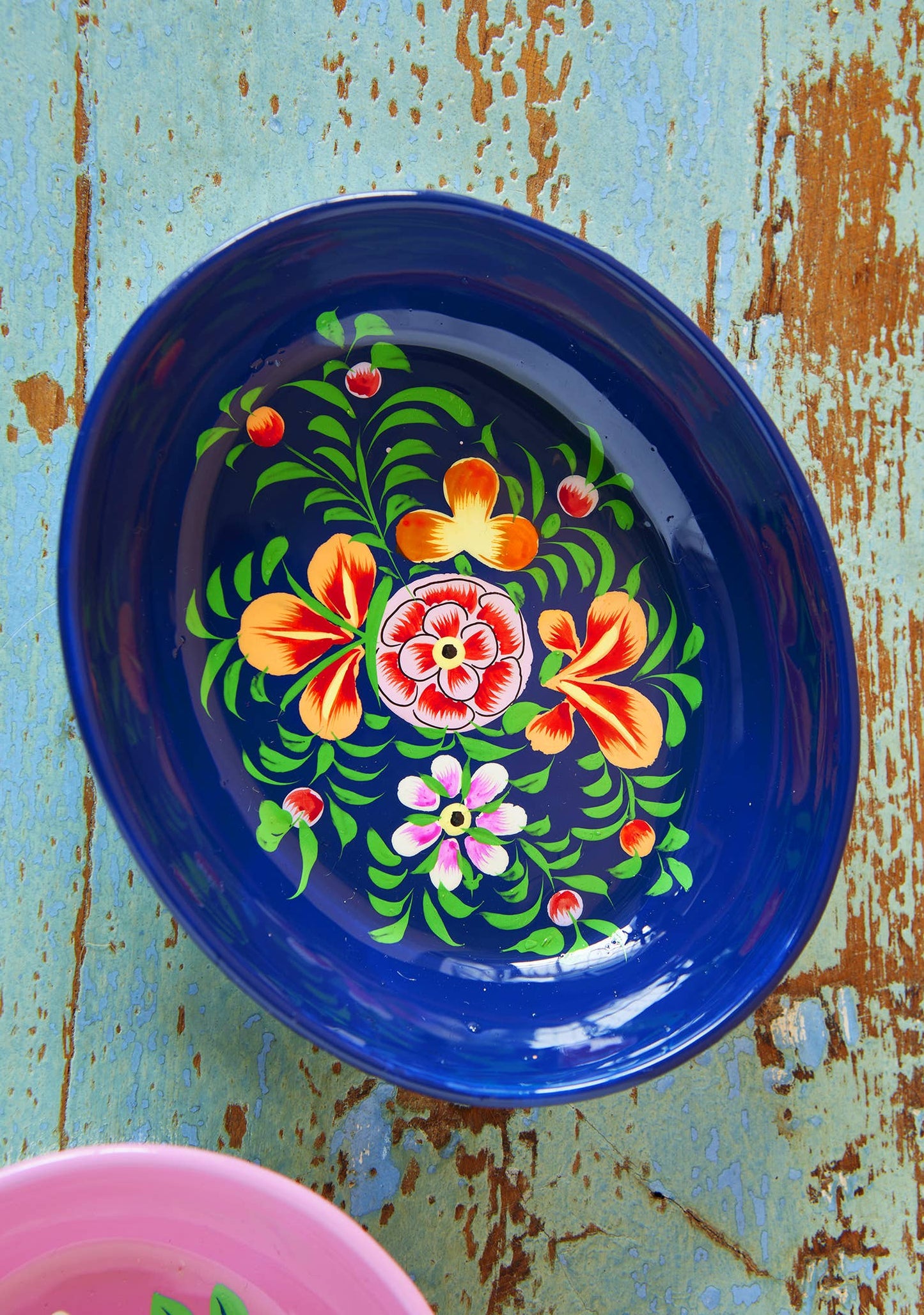 Namaste - Hand Painted Oval Trinket Dish