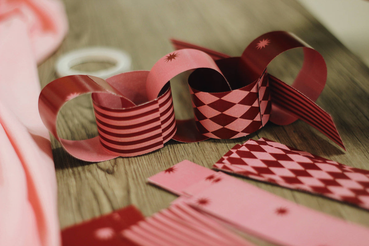 Berry & Blush | Paper Chain Kit Valentines Party Decor