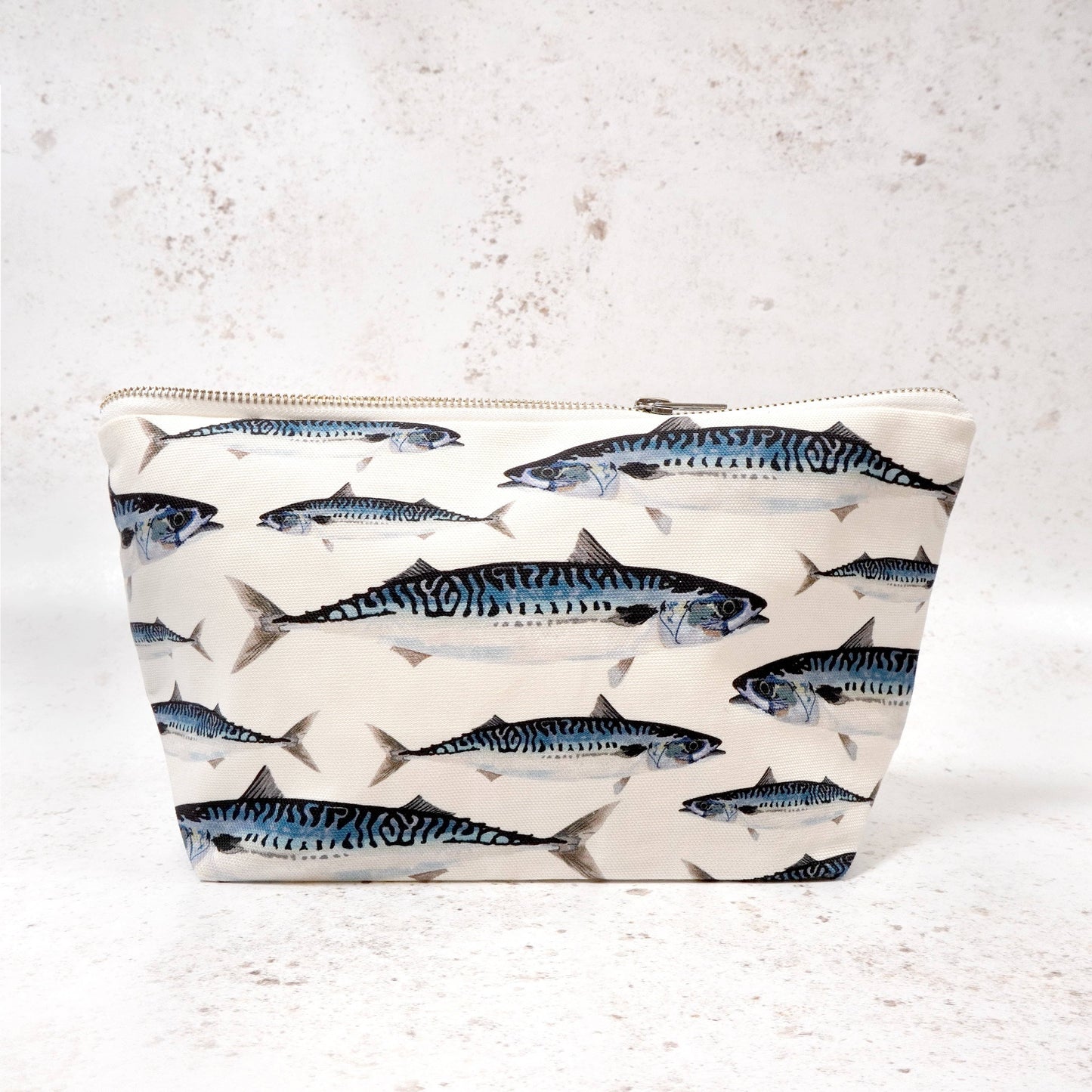 Mackerel Wash Bag - British Made - Blue Toiletry Bag