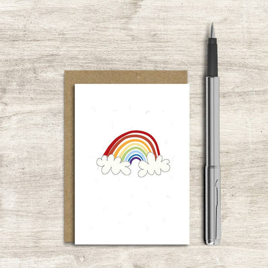 Blank -  Rainbow - (100% Naked) - Greetings Card