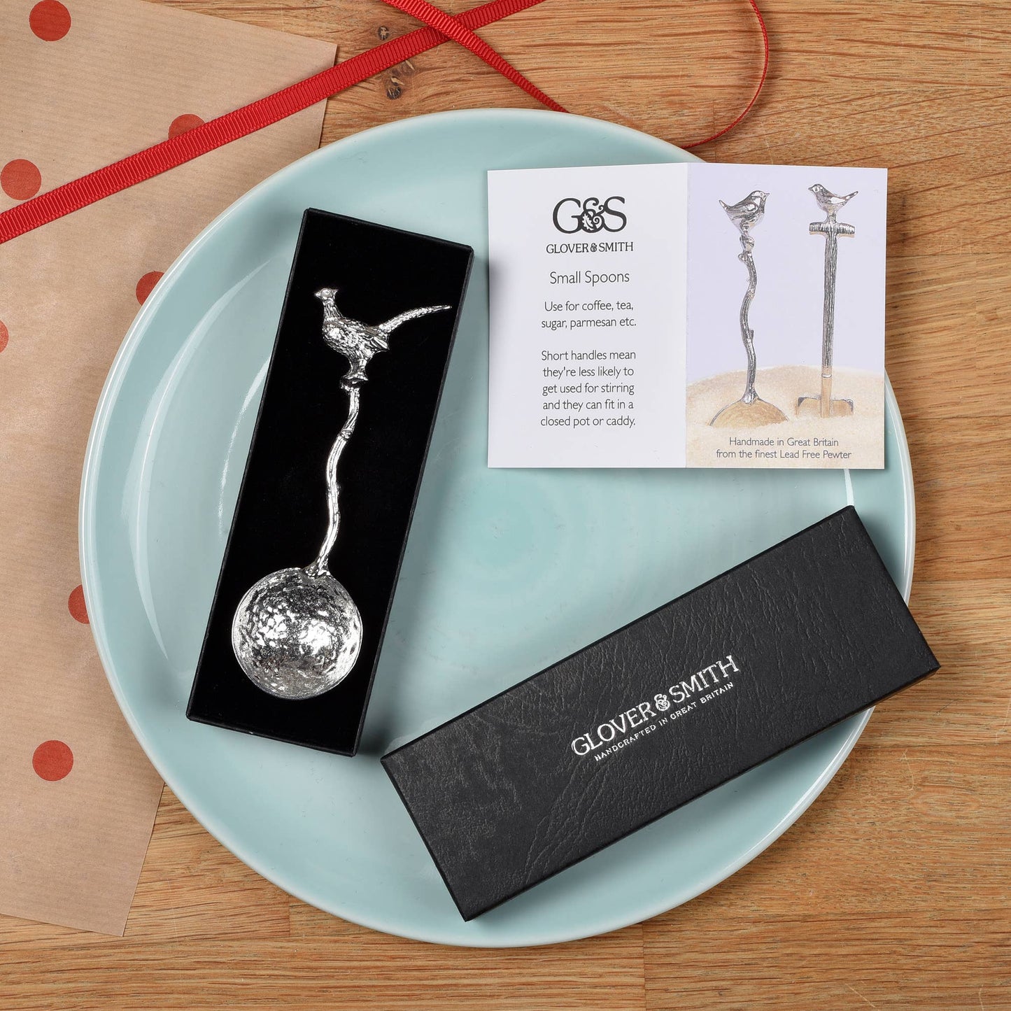 Pheasant Pewter Small Sugar Spoon