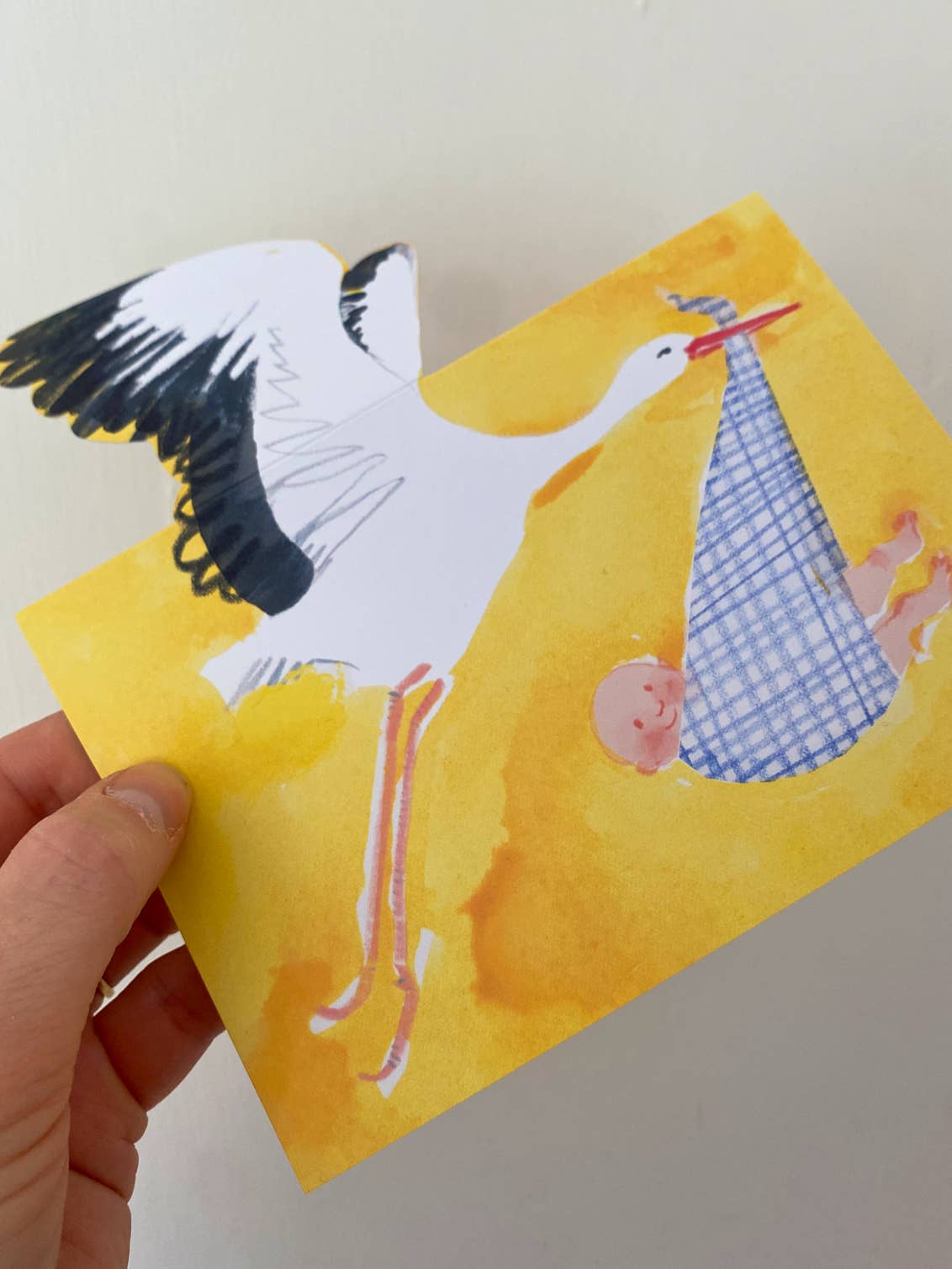 Esther Kent Design - Stork Mantelpiece Card