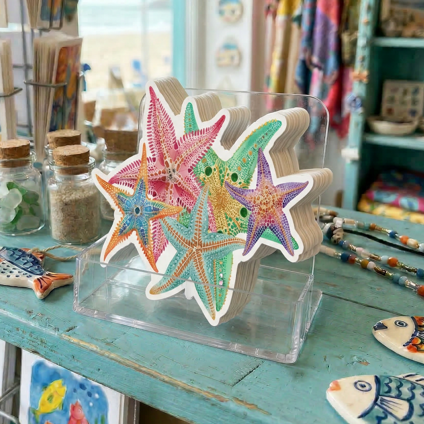Starfish Seaside Nautical Coastal Postcards Notecards