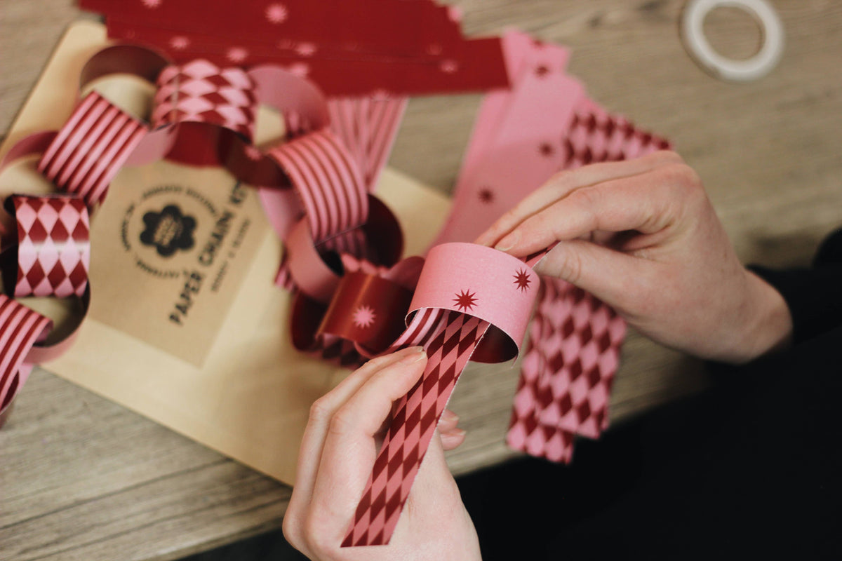 Berry & Blush | Paper Chain Kit Valentines Party Decor