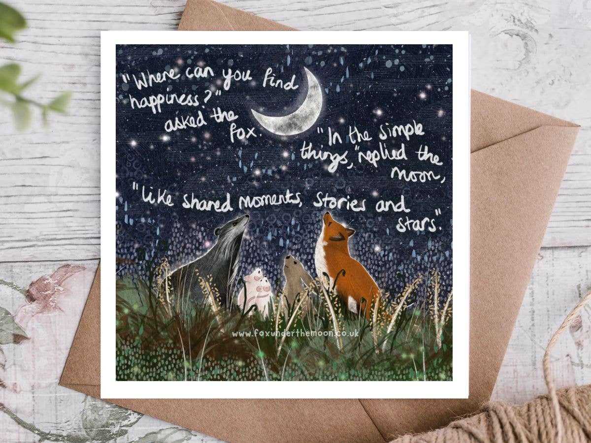 'Simple Things' - Greeting Card by Fox Under The Moon