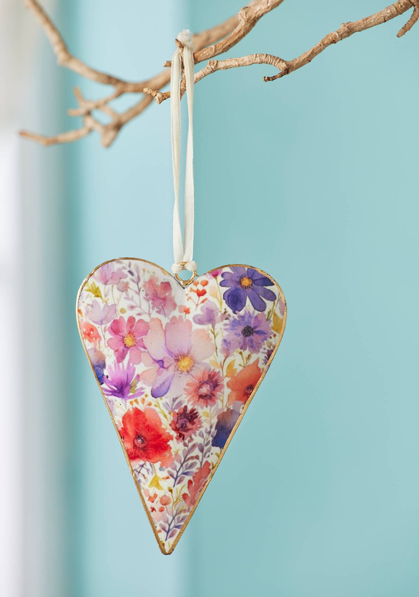 Namaste - Watercolour Floral Heart Decoration