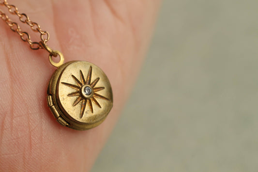 Silk Purse, Sow's Ear - Tiny Compass Star Locket