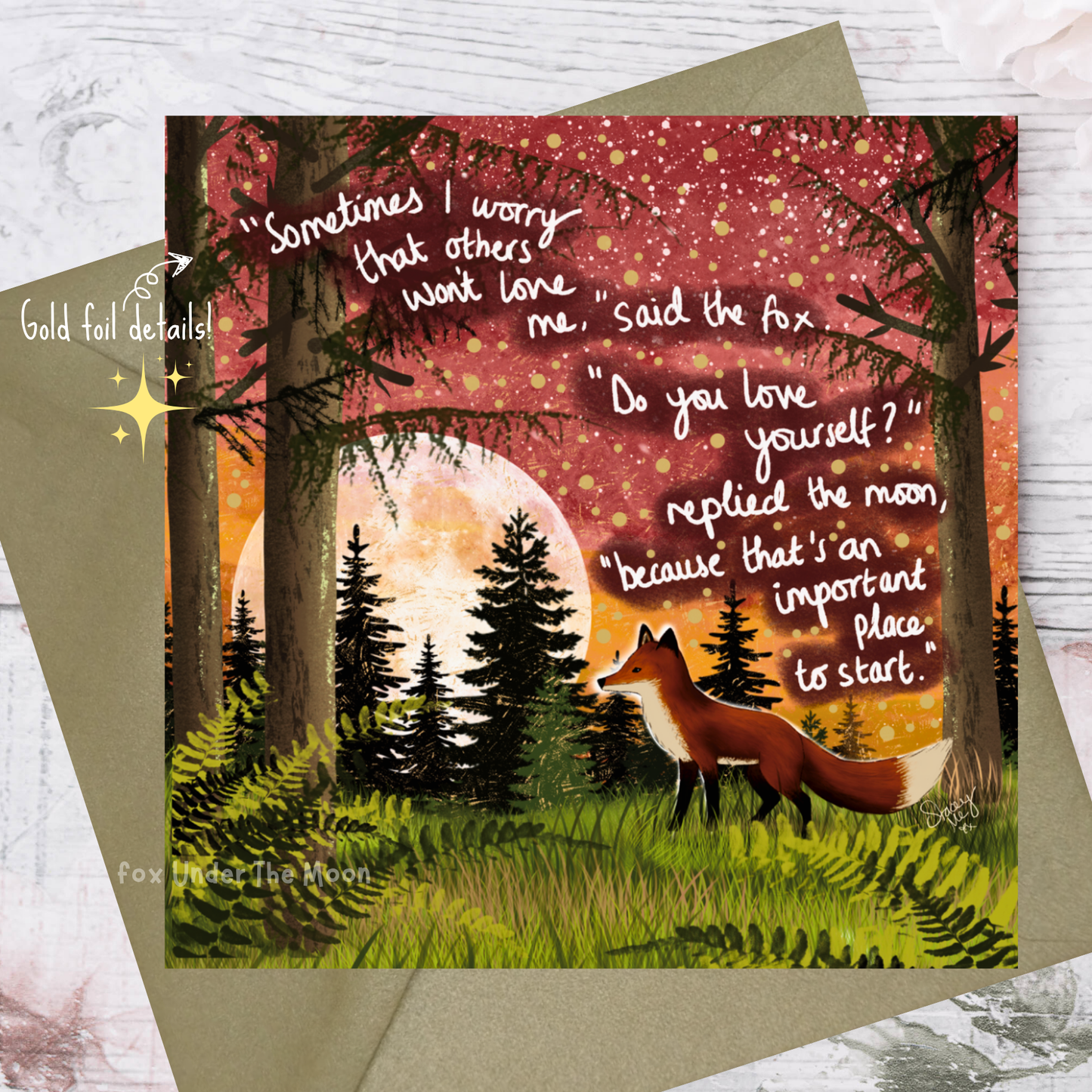 Fox under the Moon - 'Love Yourself' - Greeting Card From Fox Under The Moon
