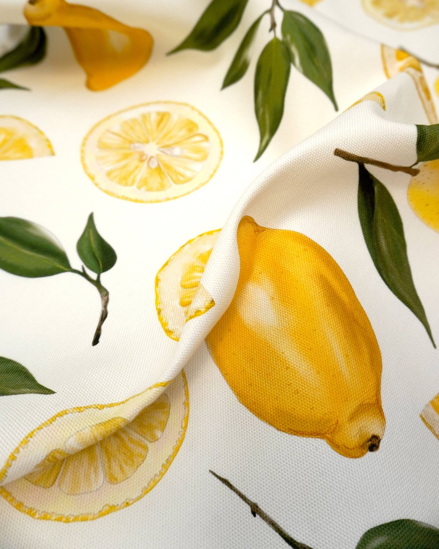 Lemon Tea Towel - British - Cotton – Yellow Kitchen Towel