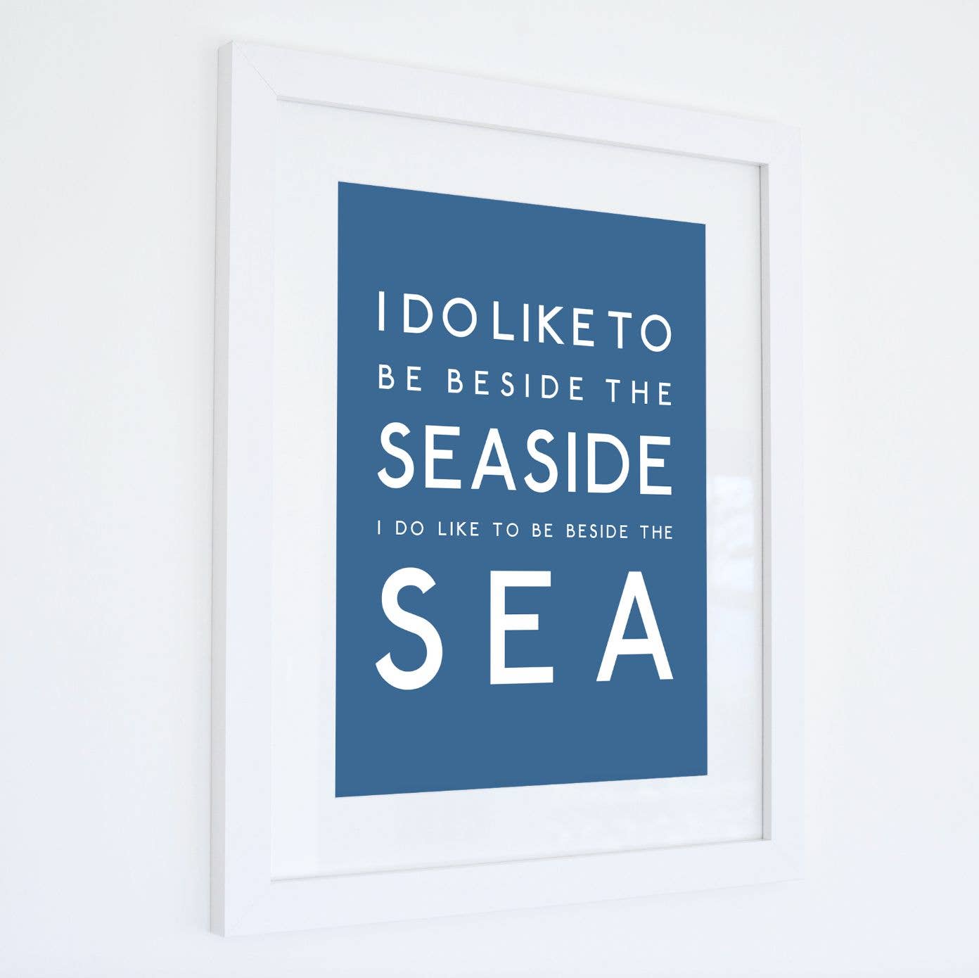 Beside the Sea Typographic Print