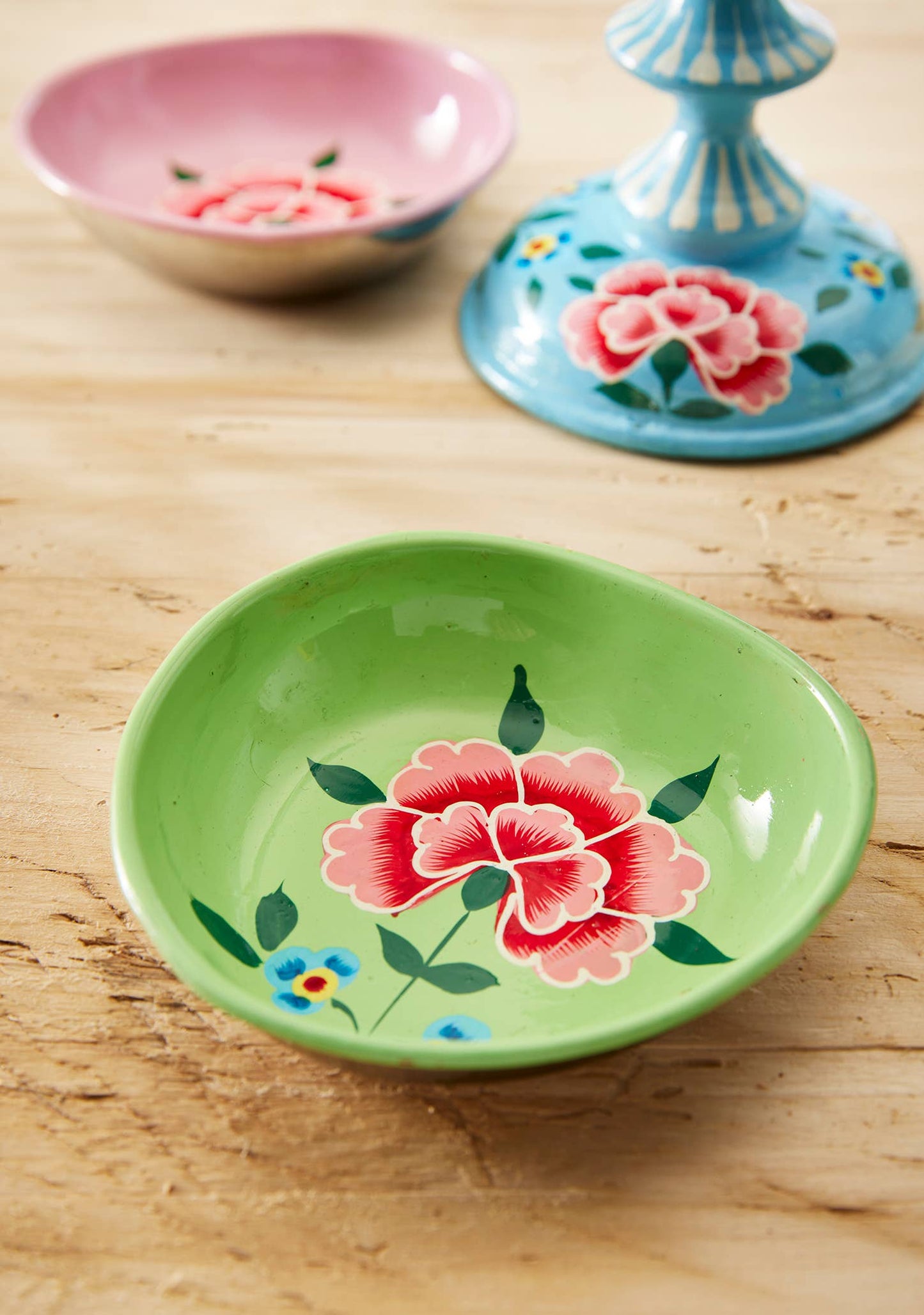 Namaste - Chrysanthemum Hand Painted Trinket Dish