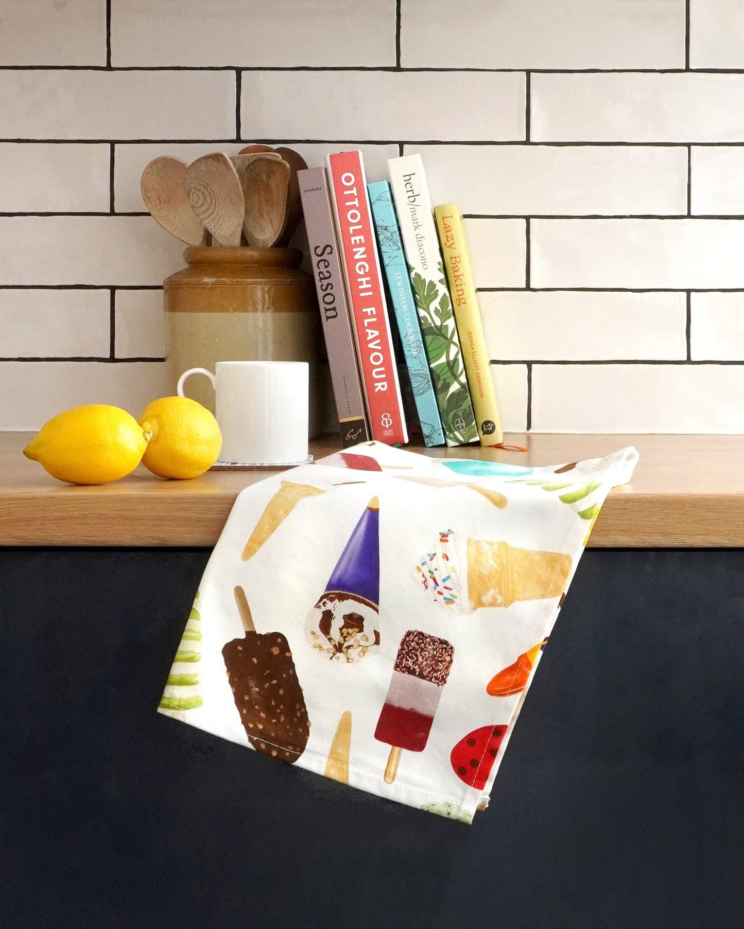 Ice Cream Tea Towel - British Made - Funny Kitchen Towel