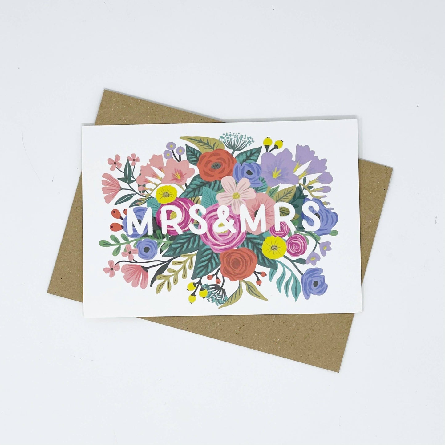 Lomond Paper Co - Mrs & Mrs Floral Wedding Card