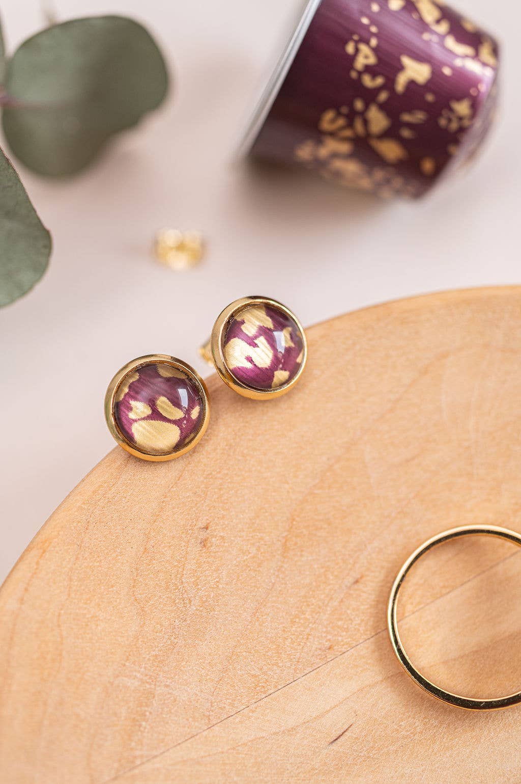 Coffee Pod Creations - Eco Friendly Stud Earrings - Handmade from Coffee Pods