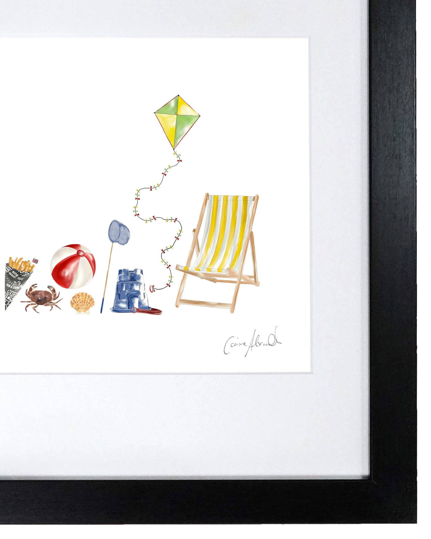 British Seaside Art Print - Coastal Themed Print - Framed