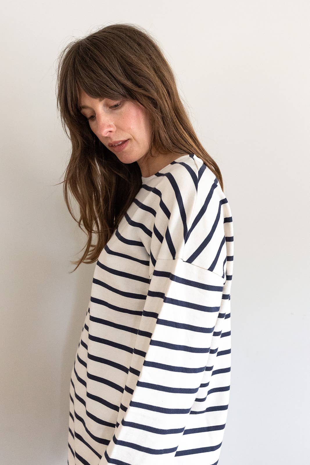 Ivy Nora Navy/Ecru Breton 100% Organic Cotton