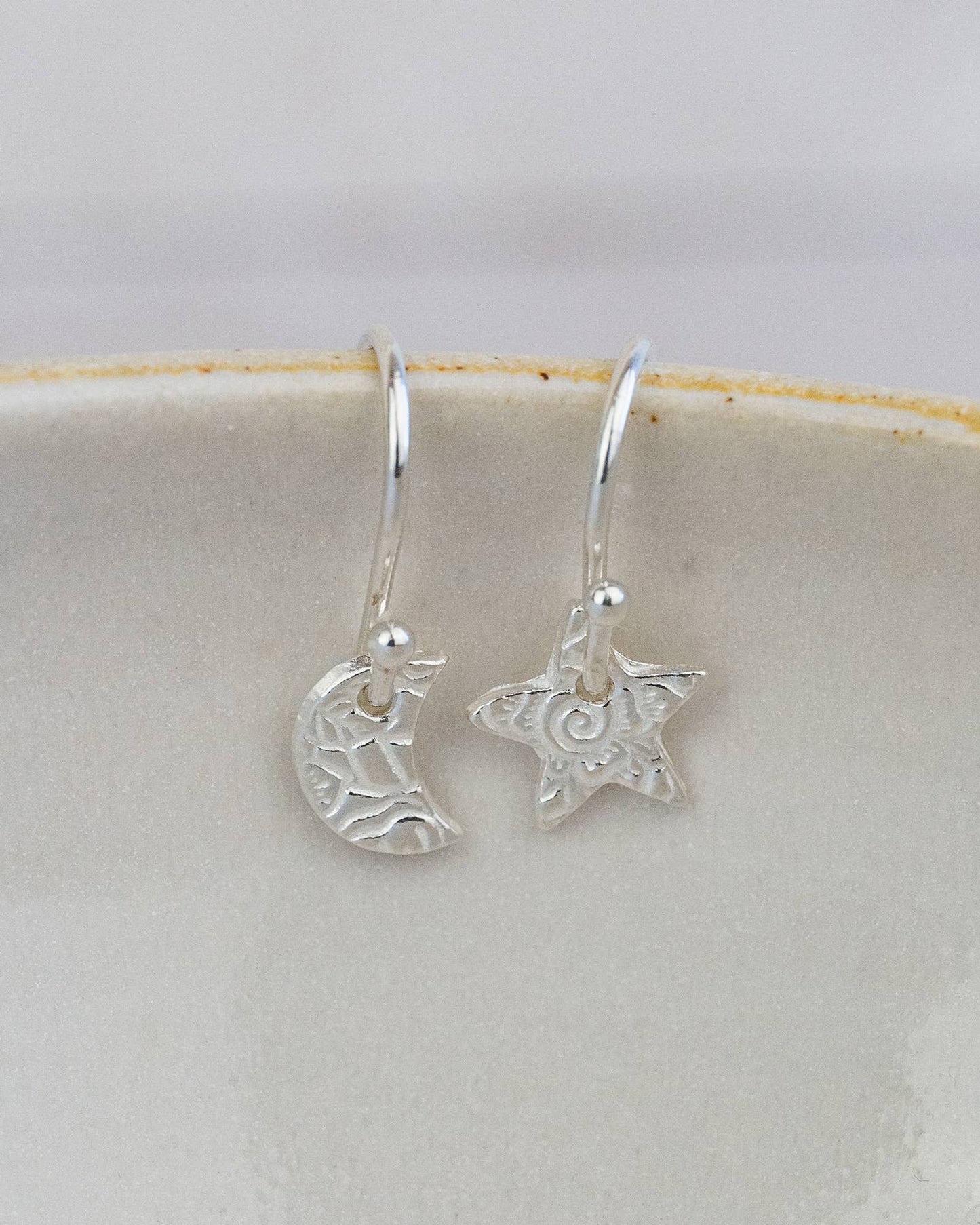 Lucy Kemp - Sterling Silver Mini Textured Earrings