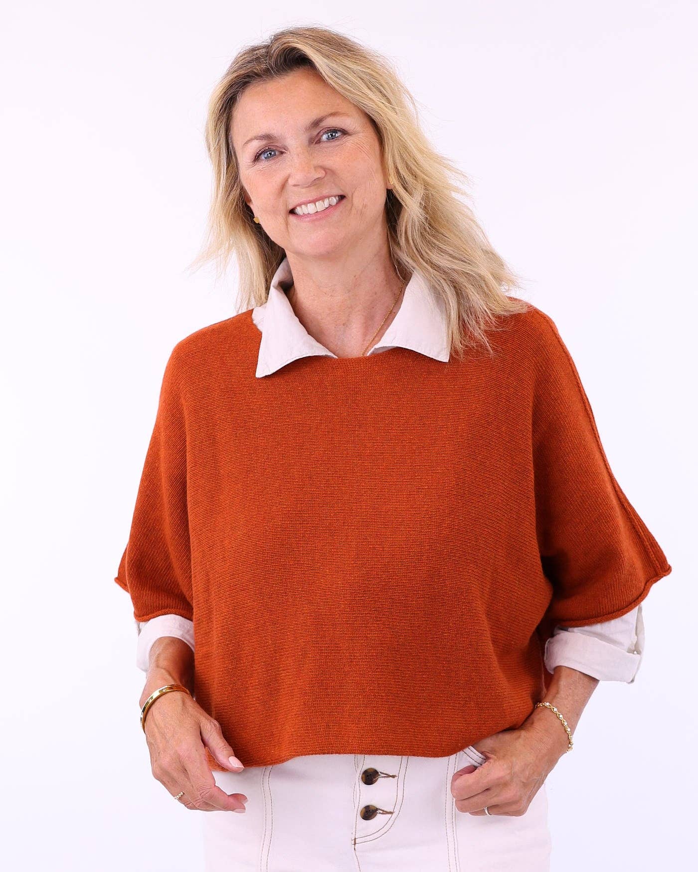 Cadenza - Cashmere Blend Short Tunic Top