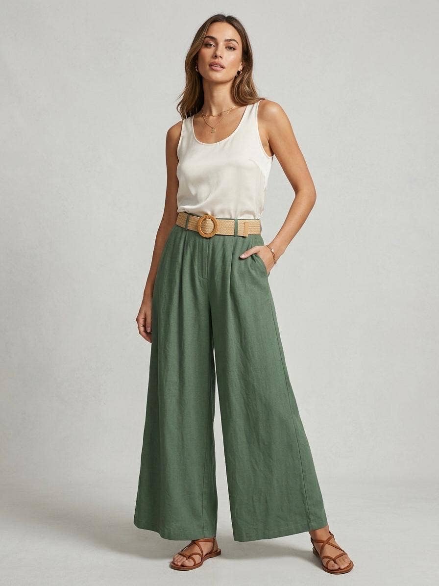 Summer Belted Wide Leg