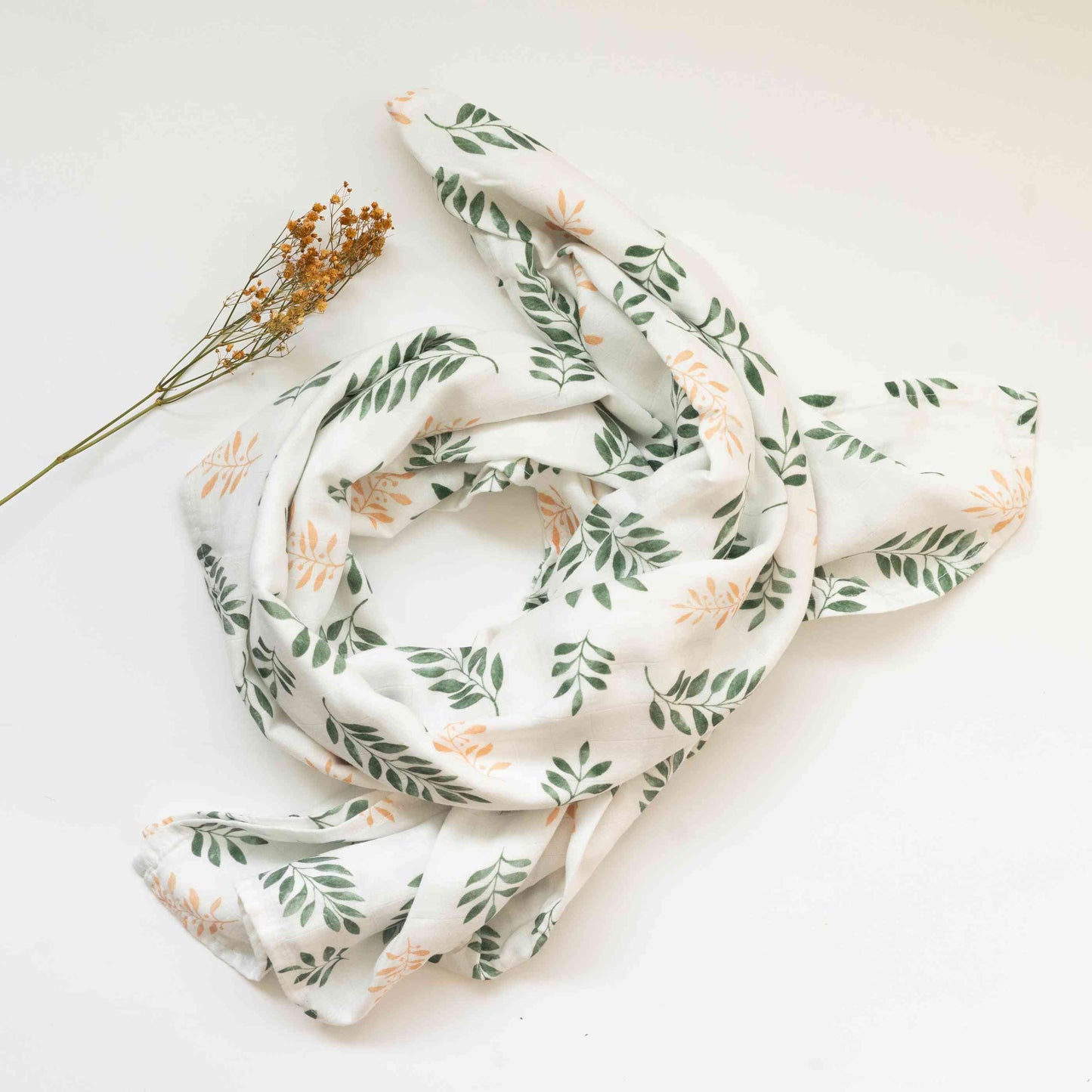 Beach Born Salcombe Ltd Dancing Leaves Muslin Swaddle