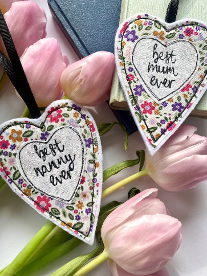 Girl Friday Embroidery - Mothers Day Heart Decoration