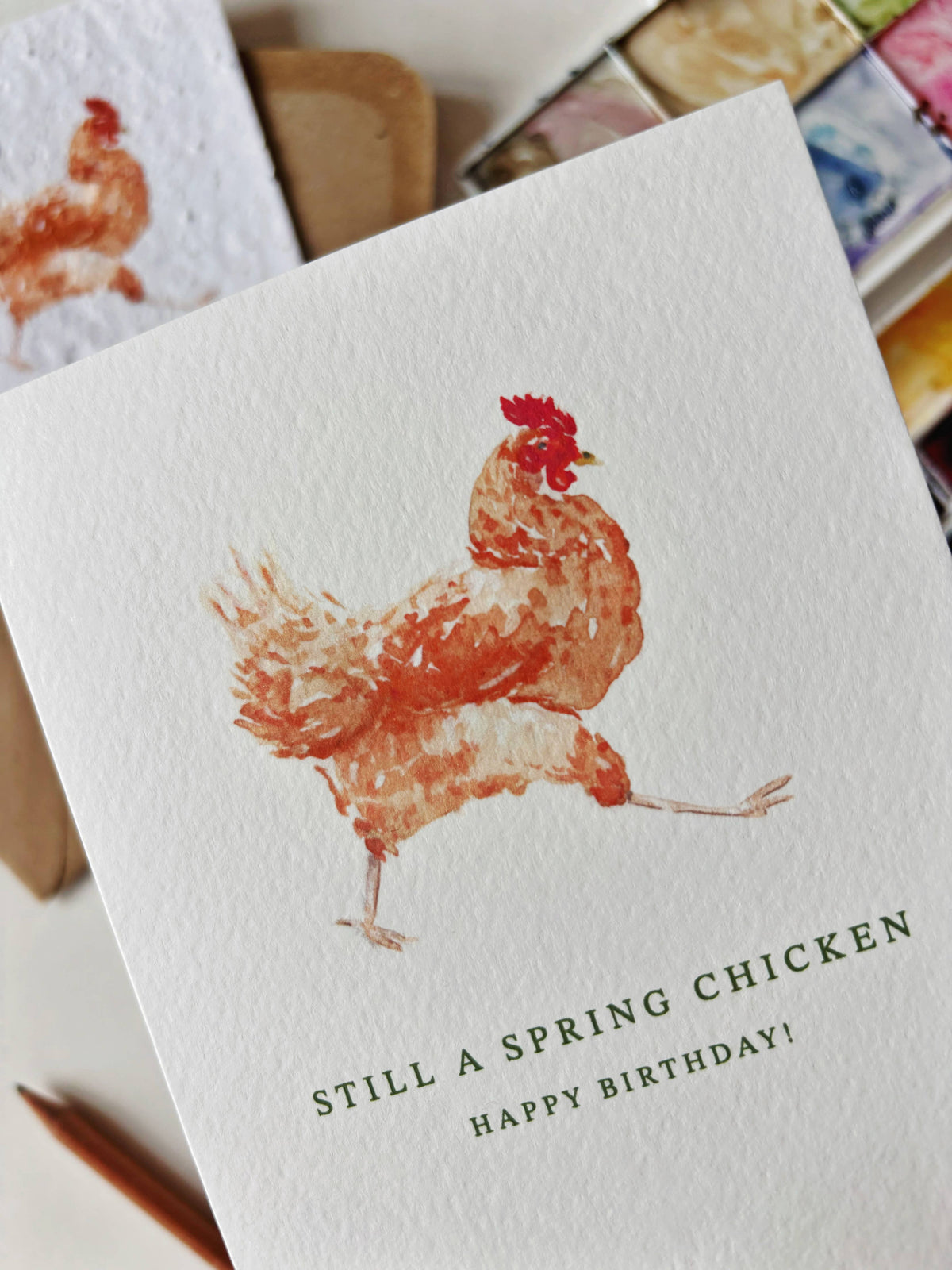 Honey & Incense - Spring Chicken Birthday Card | Quacking Puns