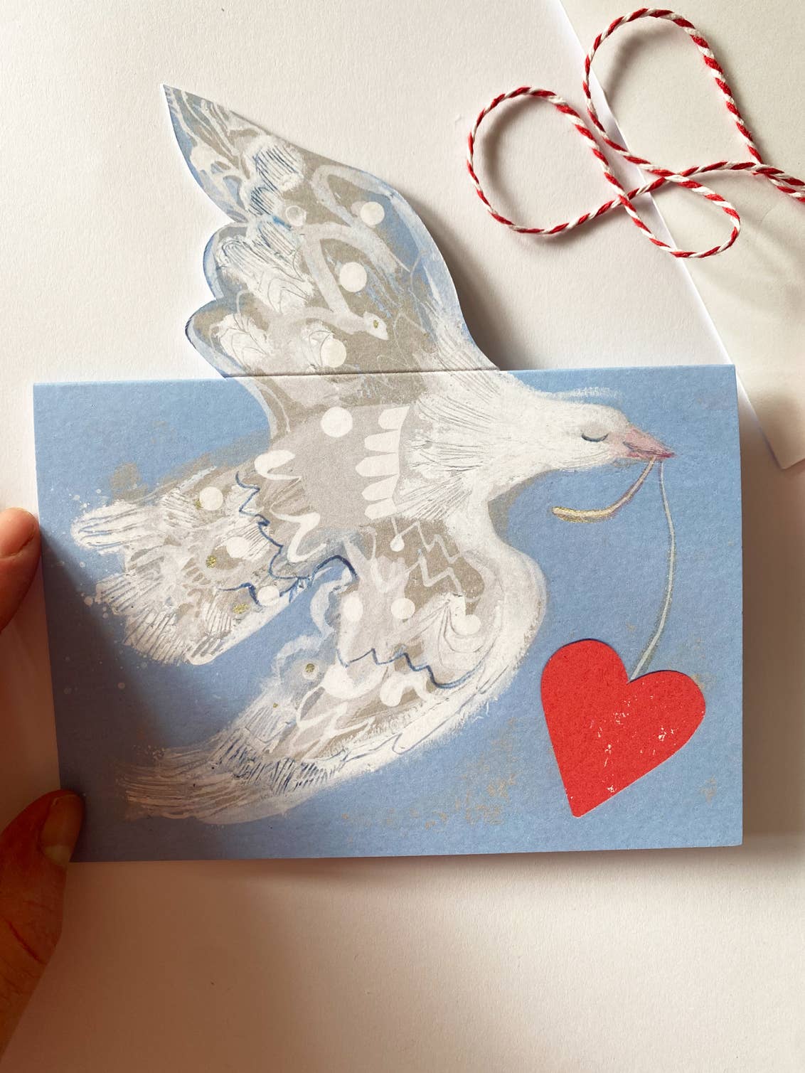 Esther Kent Design - Love Dove Mantelpiece Card