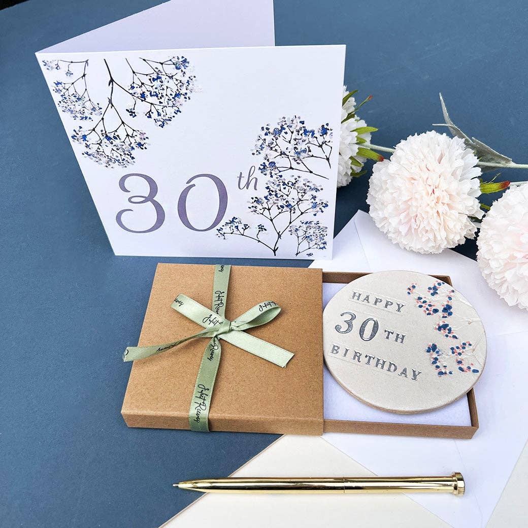 30th Birthday Floral Coaster