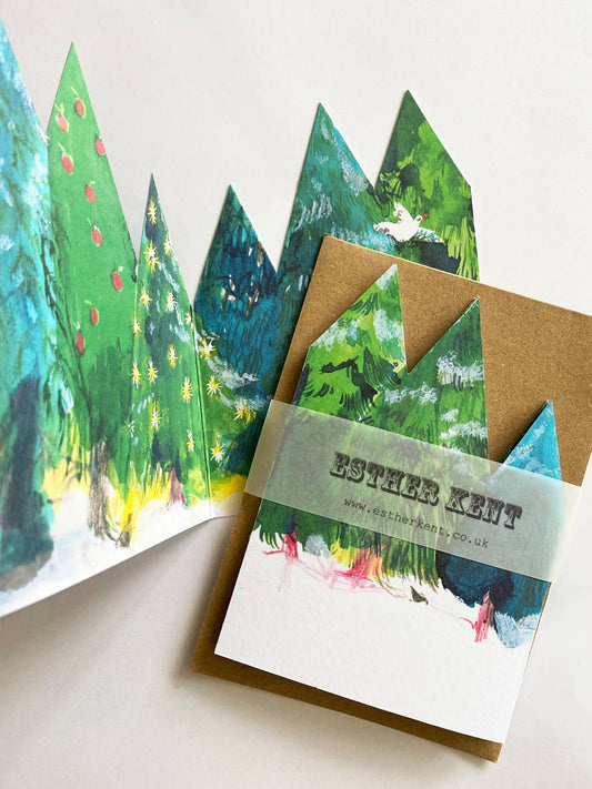 Esther Kent Design - Enchanted Forest Hand-finished Concertina Card