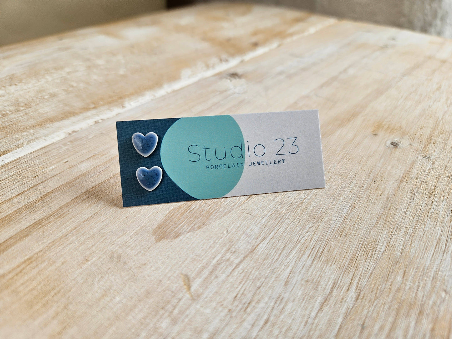 Studio 23 Ceramics - Stud Heart Earring Pair