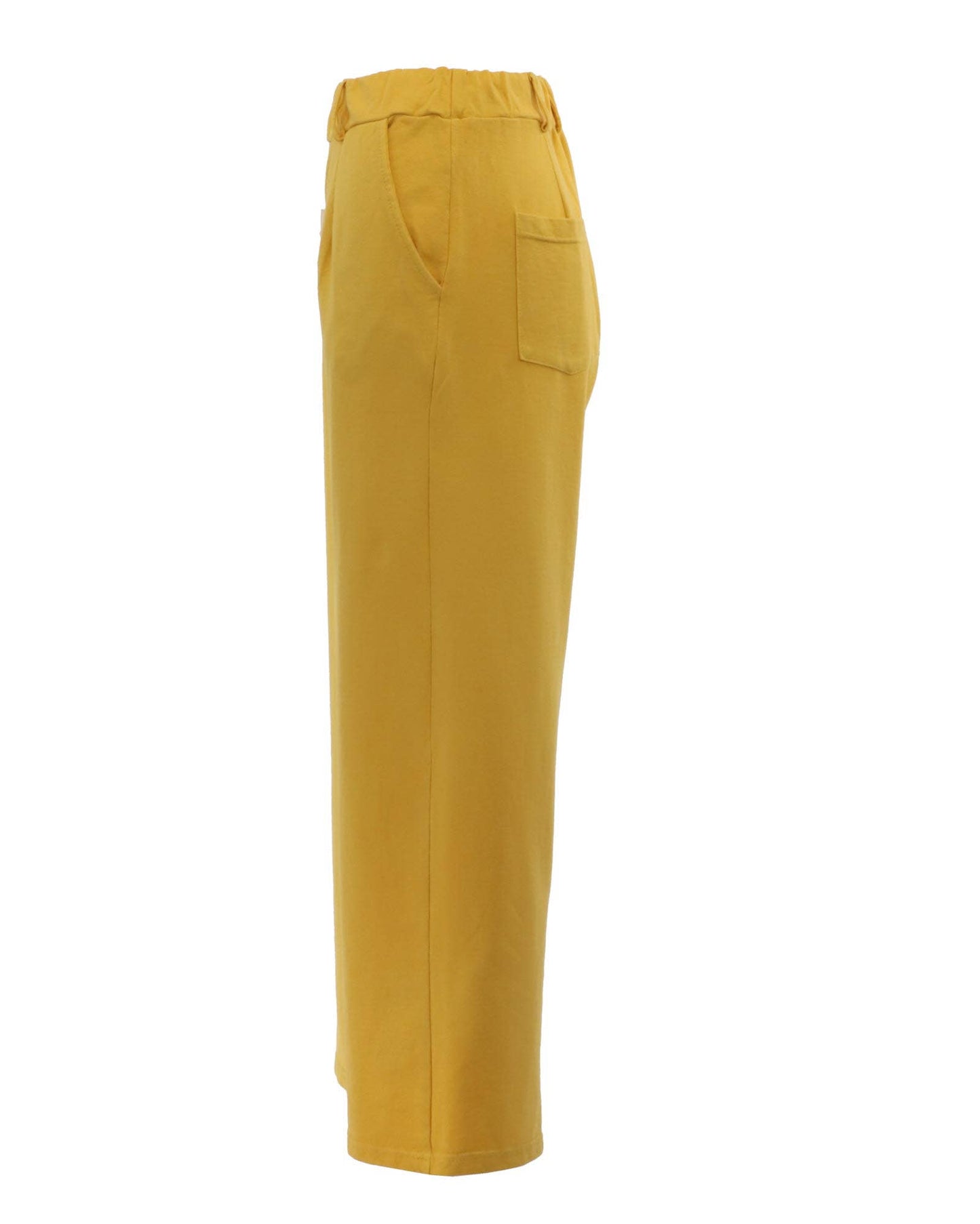 Cadenza Wide Leg Cotton Jersey Trousers: Pink Peppercorn / Small