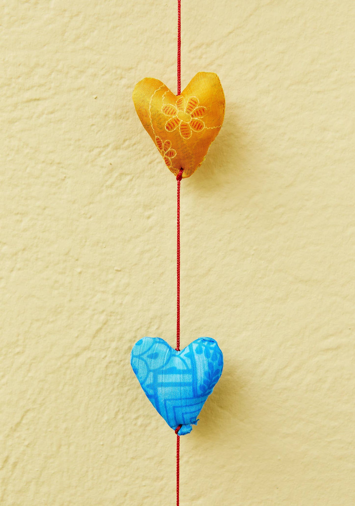 Namaste - Recycled Sari Garland - Hearts