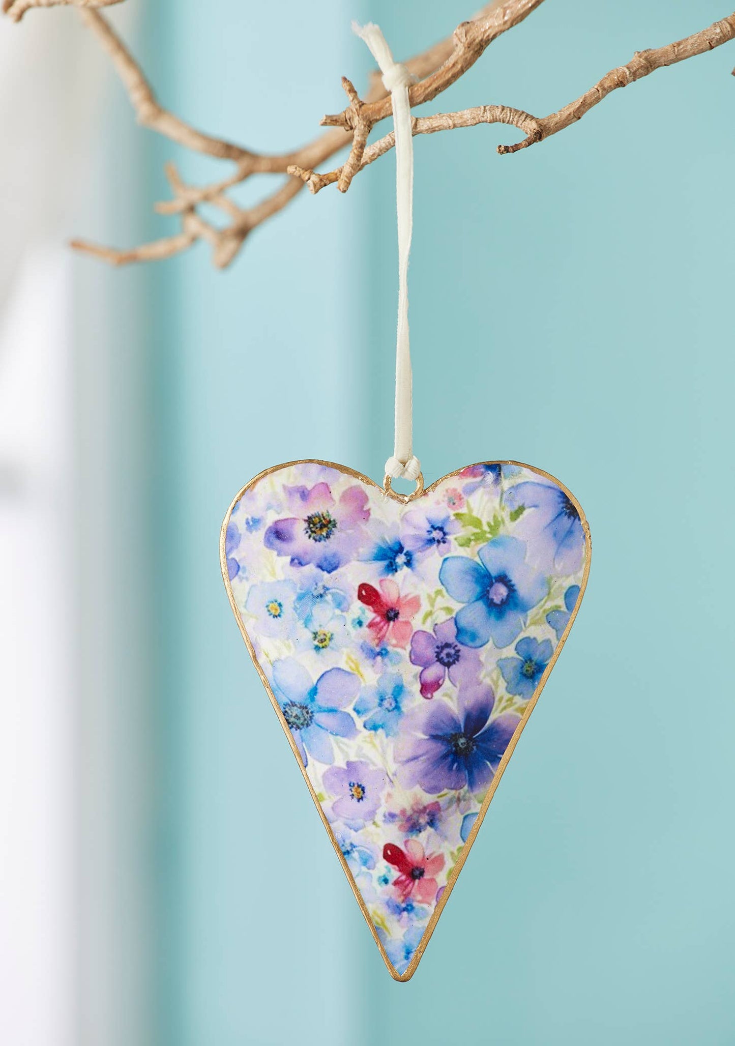 Namaste - Watercolour Floral Heart Decoration