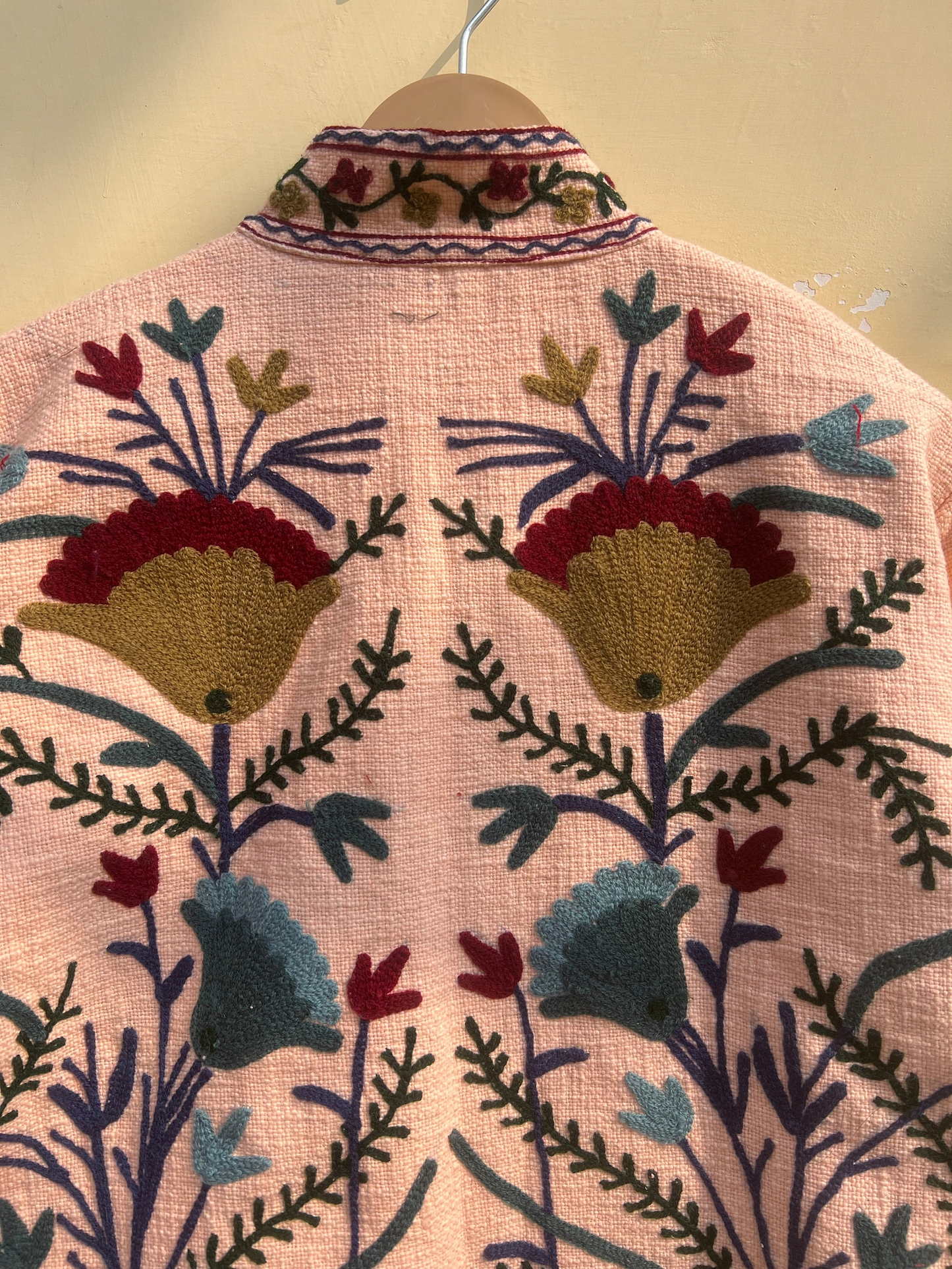 Boho Suzani Jackets, Hand Embroidered Cotton Velvet Quilted