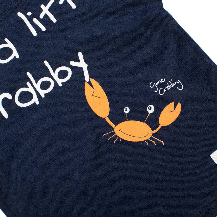 I'm A Little Crabby Baby T-Shirt - Navy: Age 2-3