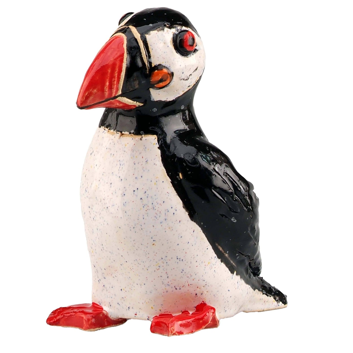 Puffin Standing Handmade Ceramic Figurine  Ornament