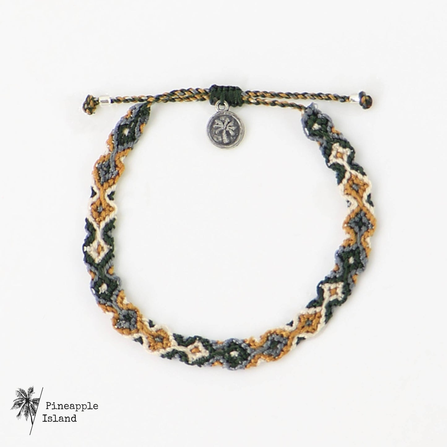 Pineapple Island - Leme Surf Bracelet, Braided Bracelet, by Pineapple Island: Pink & Brown - RIO-113