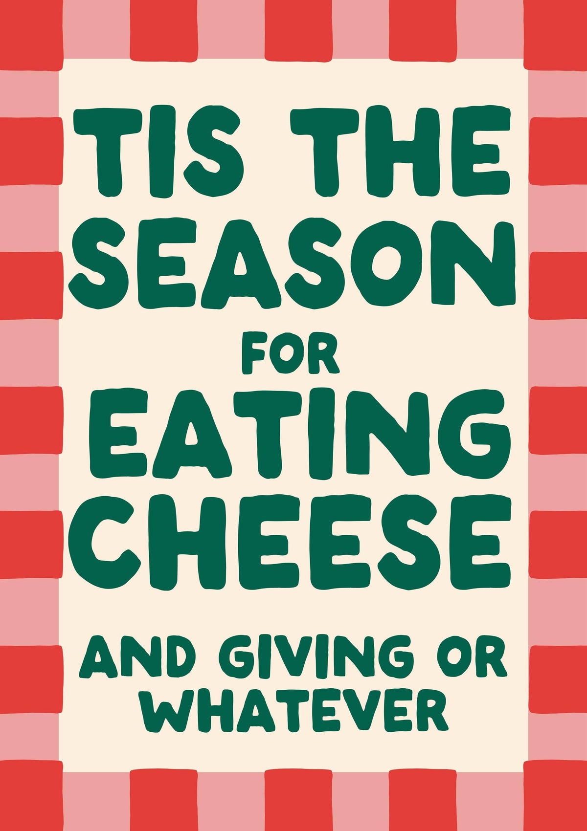 CHEESE CHRISTMAS CARD | Funny Christmas Card, Retro Trend