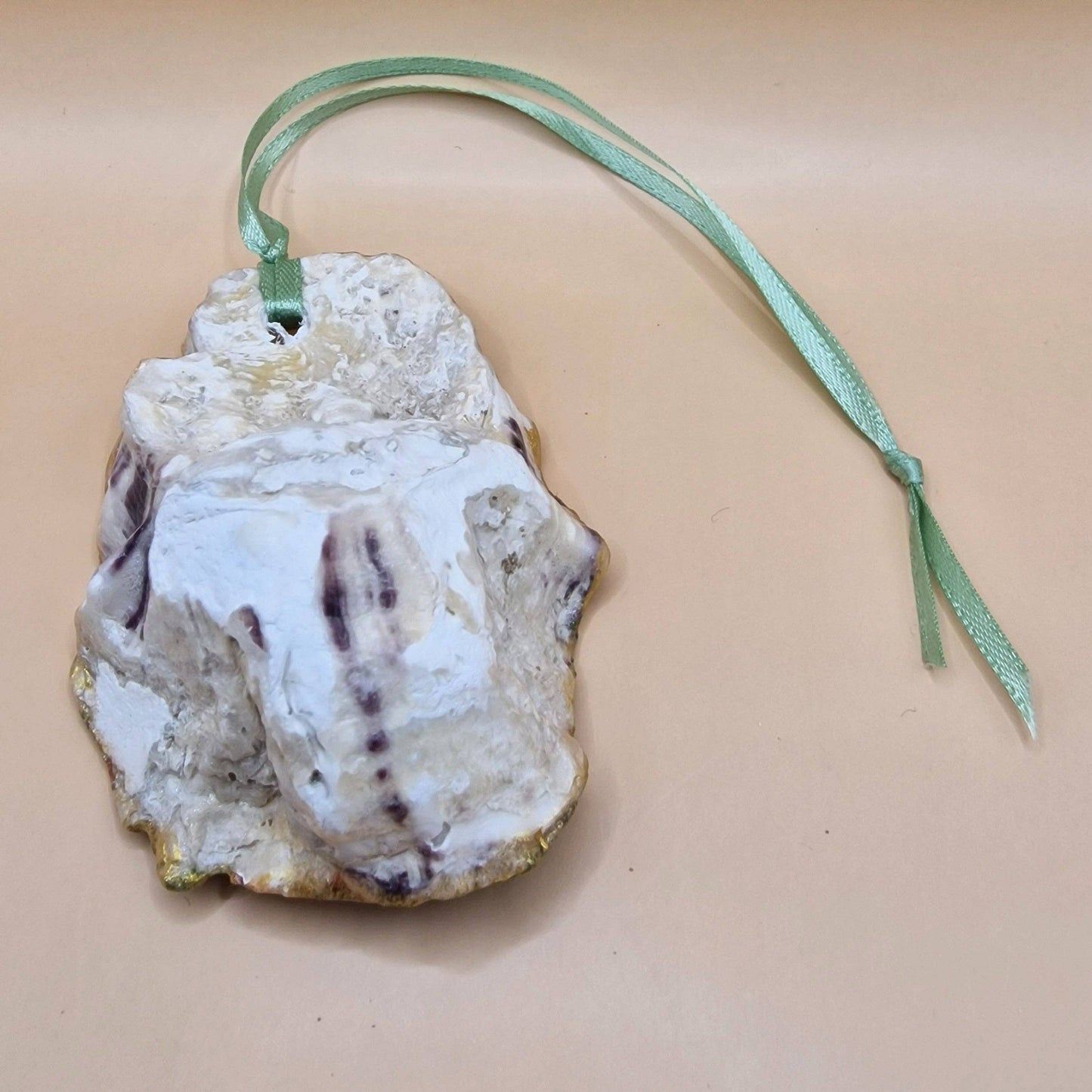 Christmas Ornament Robin Redbreast Oyster Shell Decoration