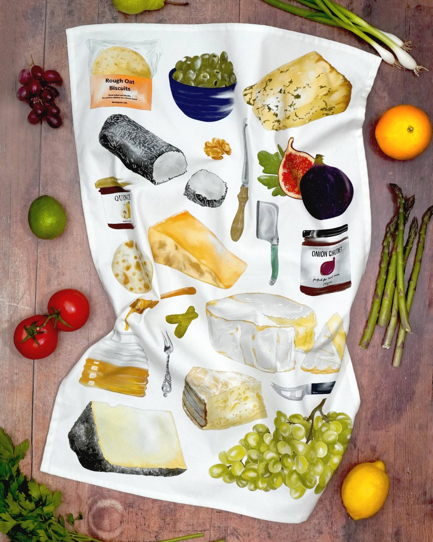 Cheese Board Tea Towel - British Made – Cheese Lovers Gift