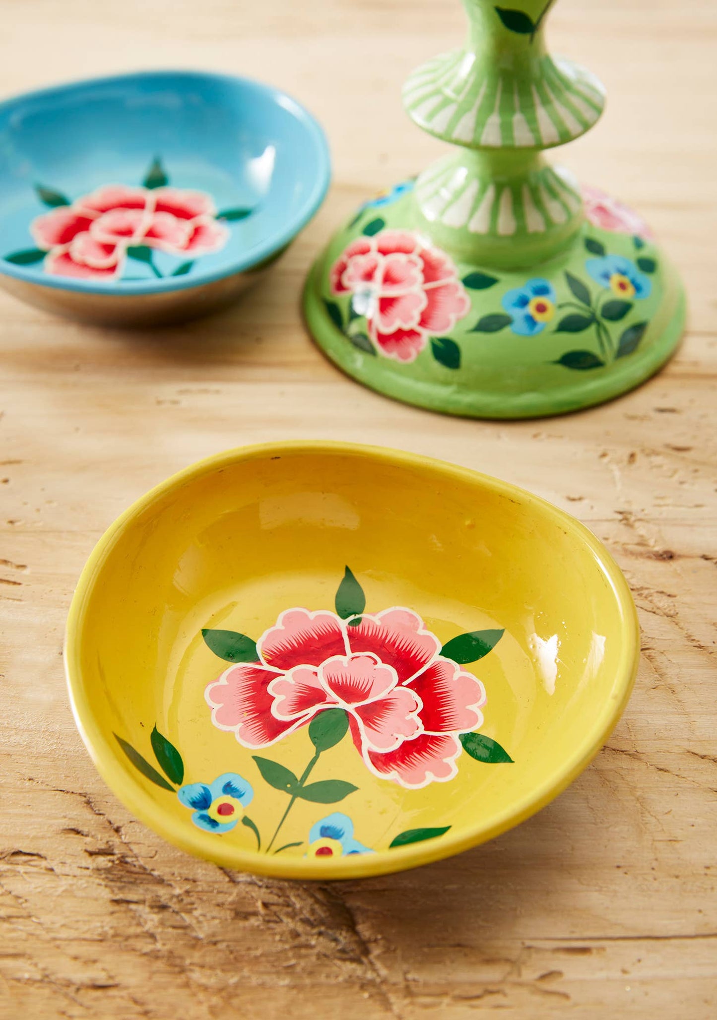 Namaste - Chrysanthemum Hand Painted Trinket Dish