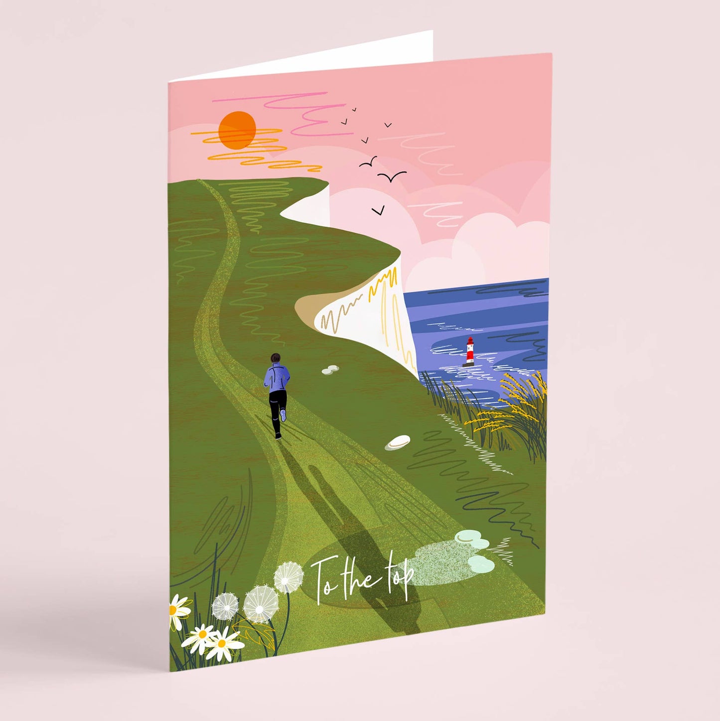 To the top greeting card - running card runner