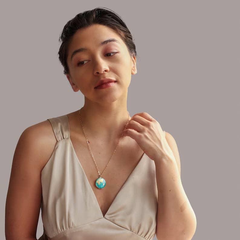 Silk Purse, Sow's Ear - World Map Locket