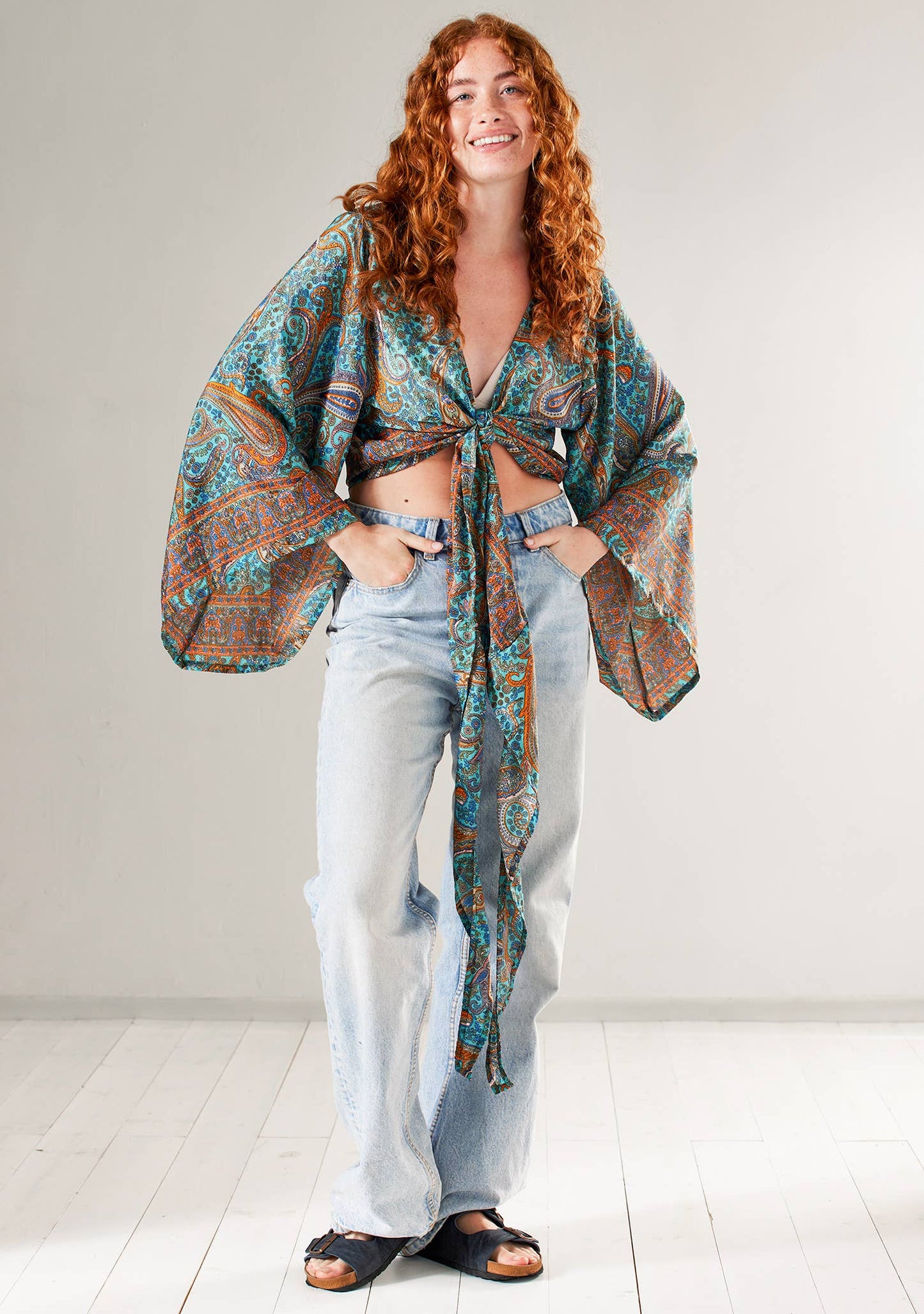 Namaste - Recycled Sari Wrap Top
