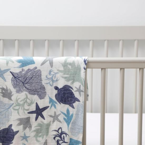 Beach Born Salcombe Ltd Turtle Extra Large Muslin / Swaddle Blanket